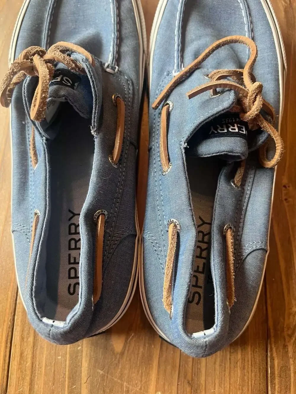 Sperry Top-Sider Bahama II Blue Canvas Boat Shoes Sneakers
